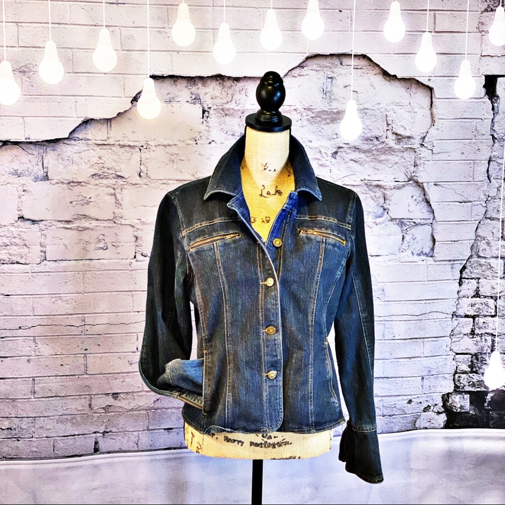 LAL (Live A Little) Slim Cut Denim Jacket Size M
